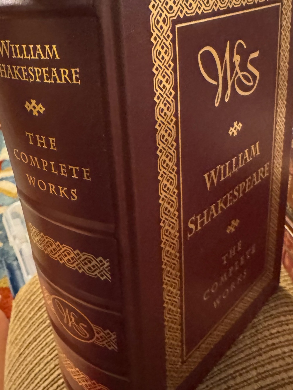 Complete Works of William Shakespeare Leather Bound — Burgundy Gold Edition NWOT